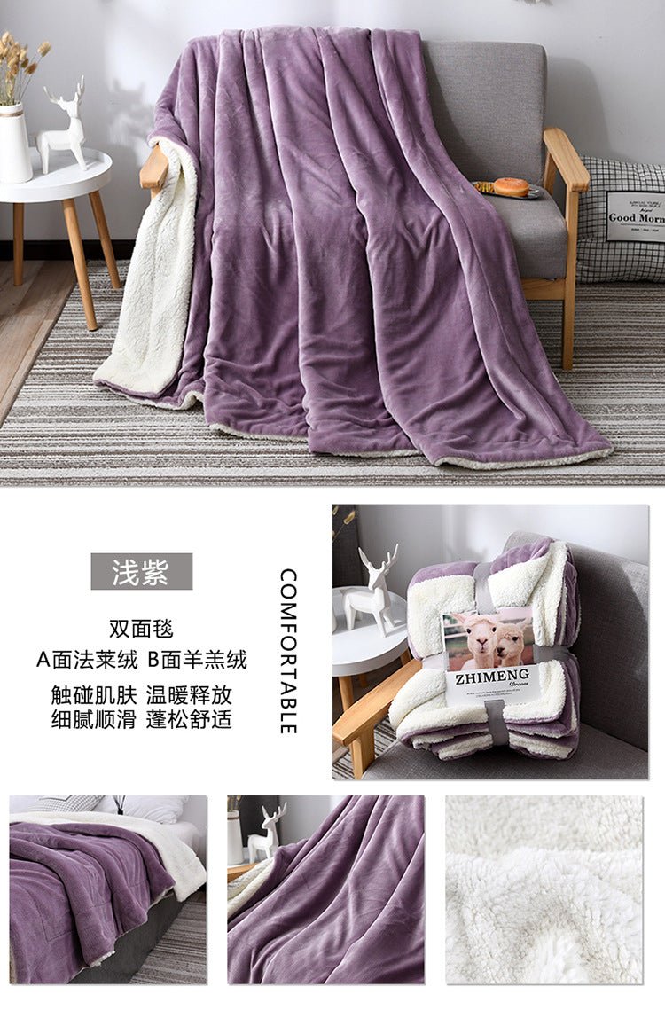 High Quality Double Layer Sherpa Throw Blanket | - Elegant Households KE