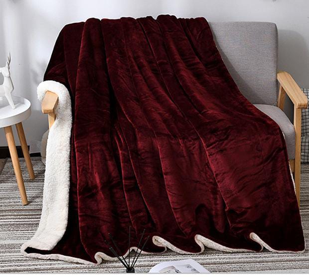 High Quality Double Layer Sherpa Throw Blanket | - Elegant Households KE
