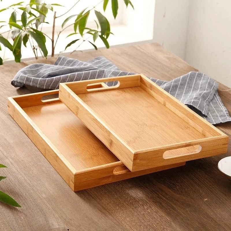 High Quality Multifunctional Bamboo Serving Trays | - Elegant Households KE