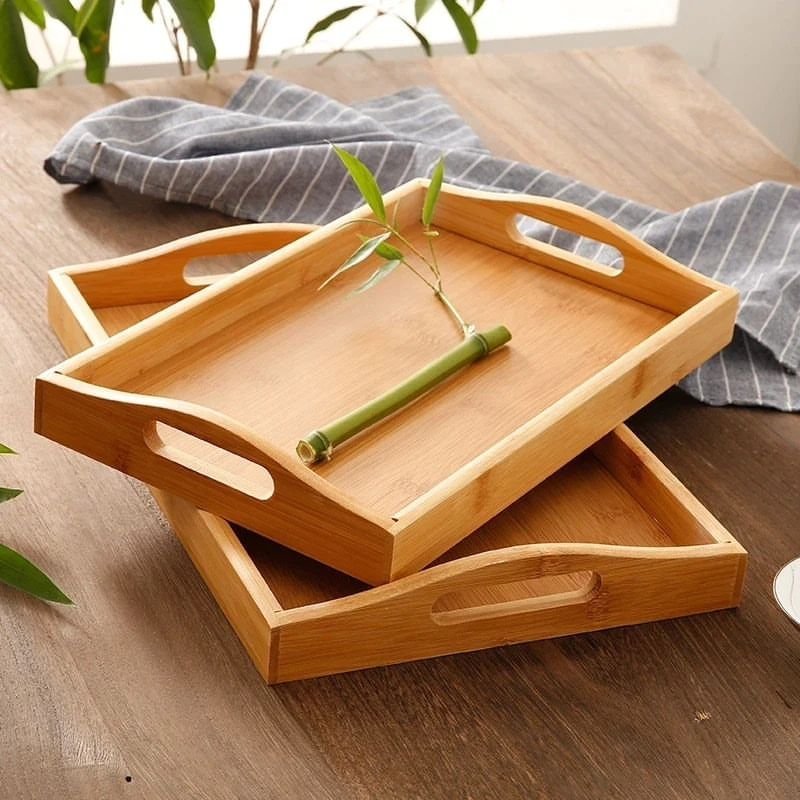 High Quality Multifunctional Bamboo Serving Trays | - Elegant Households KE