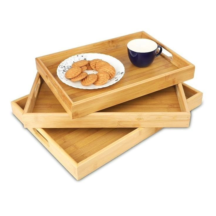 High Quality Multifunctional Bamboo Serving Trays | - Elegant Households KE