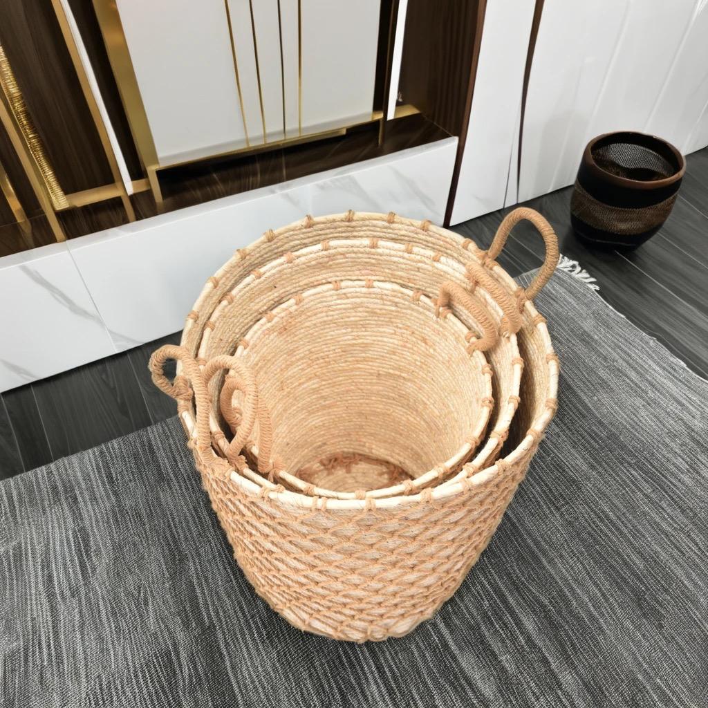 High Quality Set of 3 Stackable handmade baskets 🧺  | - Elegant Households KE