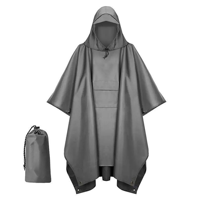 High quality unisex adult rain poncho with cap | - Elegant Households KE