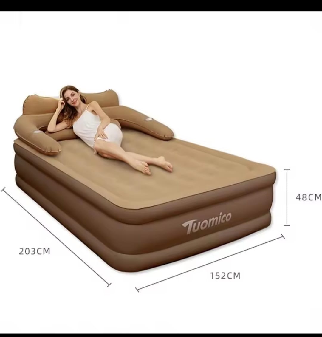 Inflatable bed with backrest | - Elegant Households KE