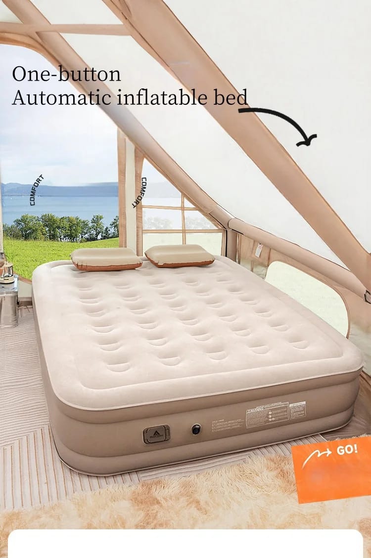 Inflatable Queen Size Airbed Mattress with in built Pump | - Elegant Households KE
