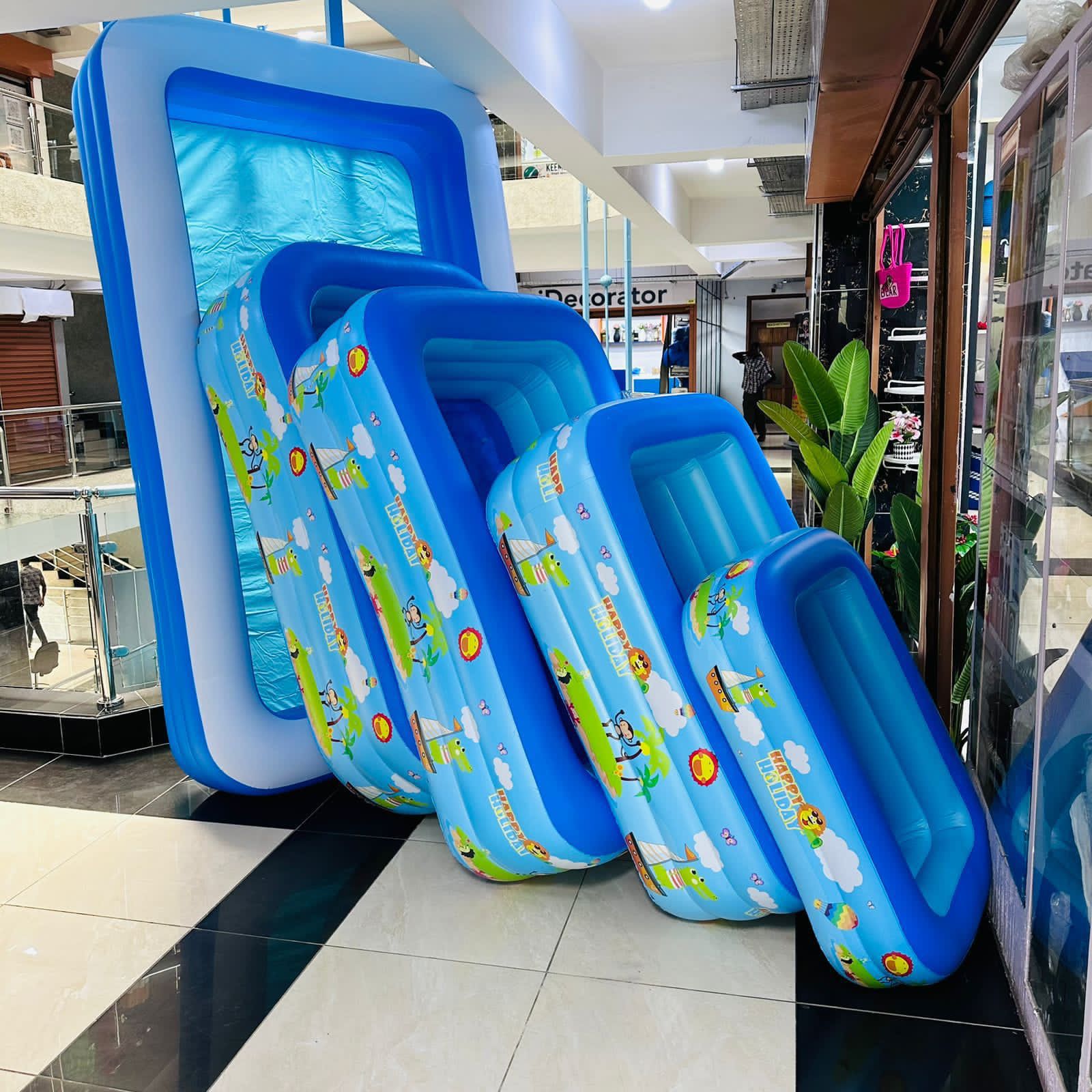 Inflatable Swimming Pool - Portable Family Pool with Pump
