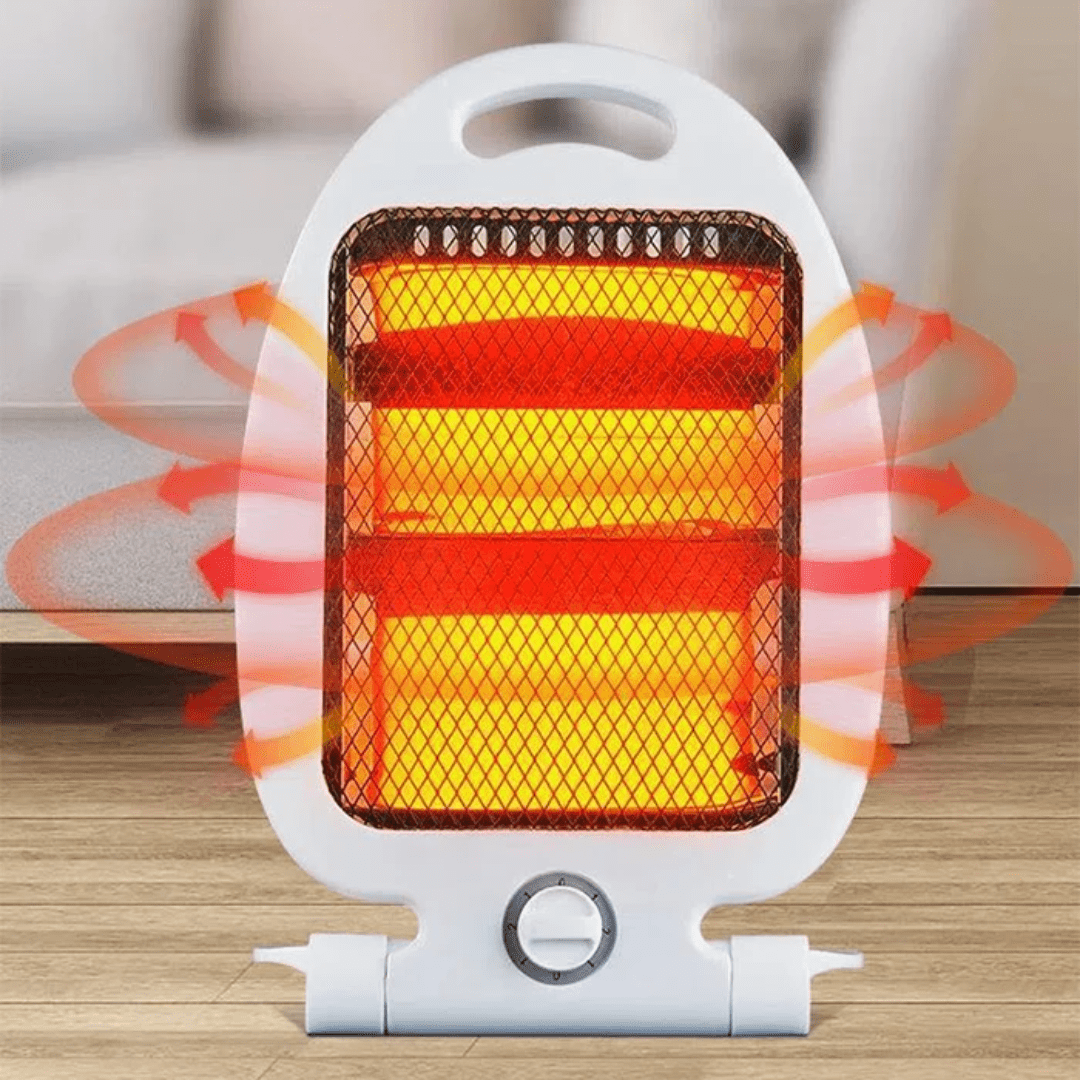 Infrared Quartz Folding Heater 800W – Compact Portable Heater | - Elegant Households KE