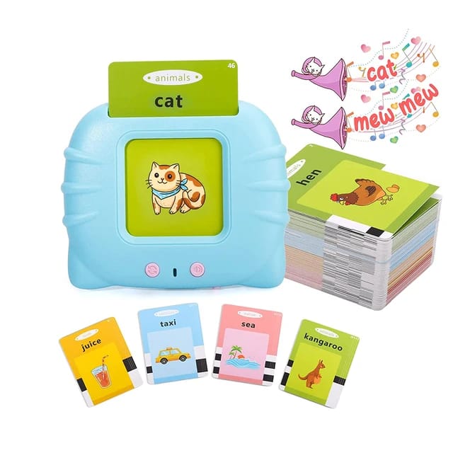 Interactive Learning Flash Cards Toy | Pink & Blue | - Elegant Households KE