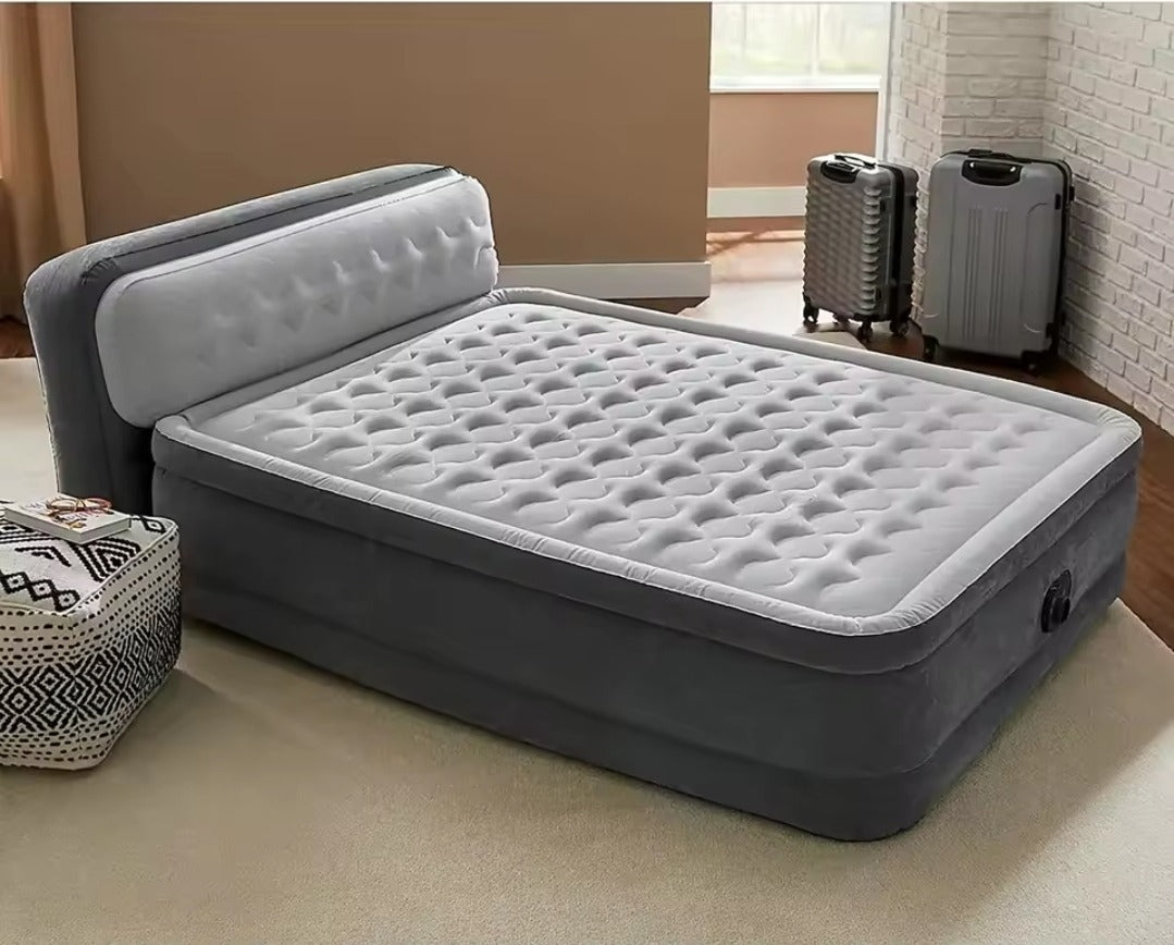 INTEX DURA BEAM AIRBED WITH INBUILT ELECTRIC PUMP AND PLUSH SUPPORTIVE HEADBOARD | - Elegant Households KE