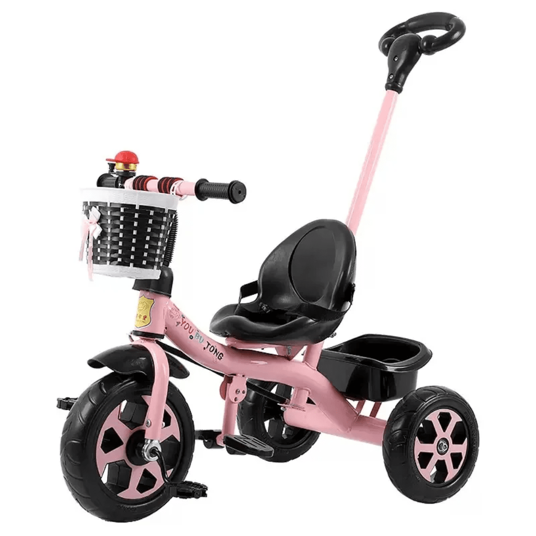 Kids Push Tricycle with Parent Handle – Pink & Blue Options | - Elegant Households KE