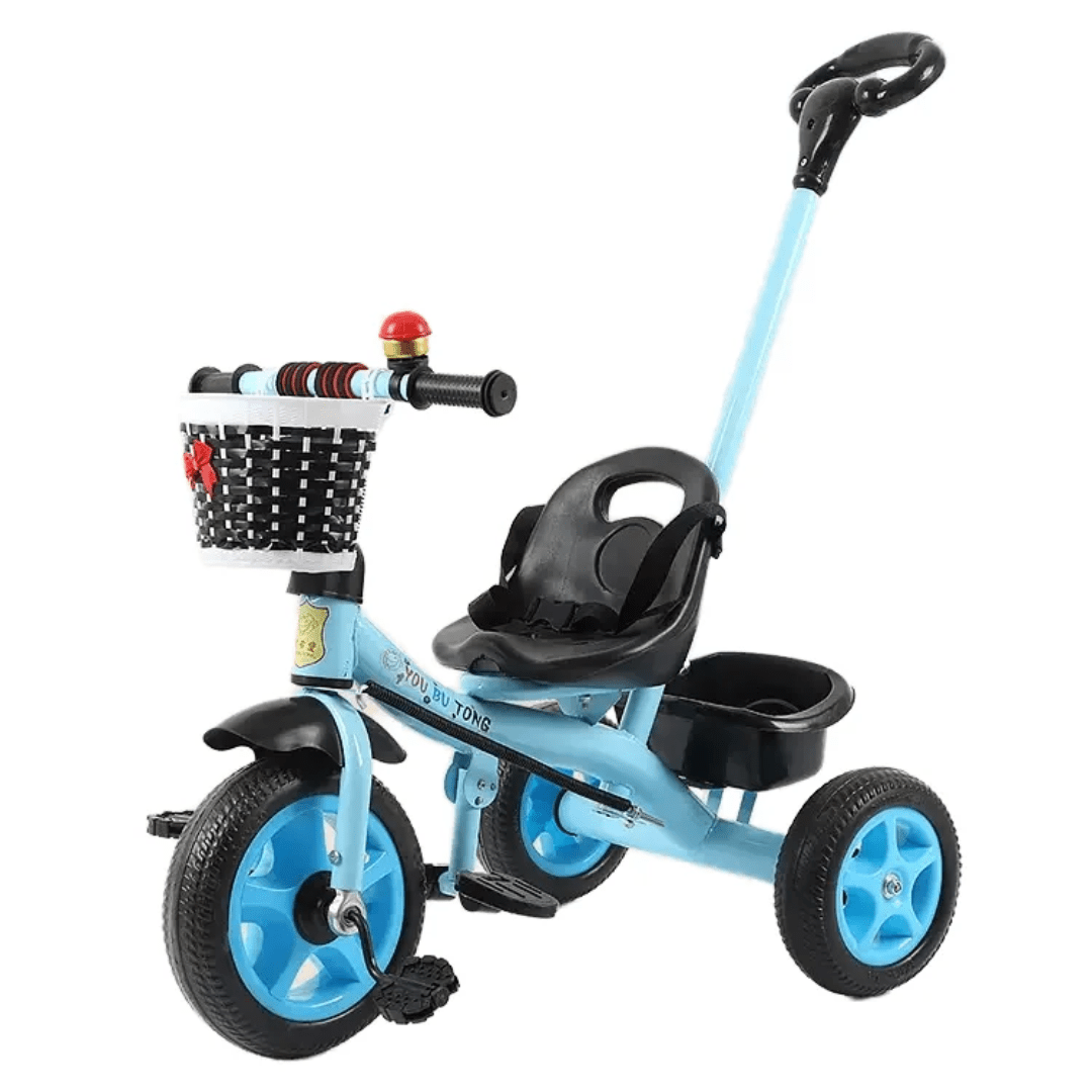 Kids Push Tricycle with Parent Handle – Pink & Blue Options | - Elegant Households KE
