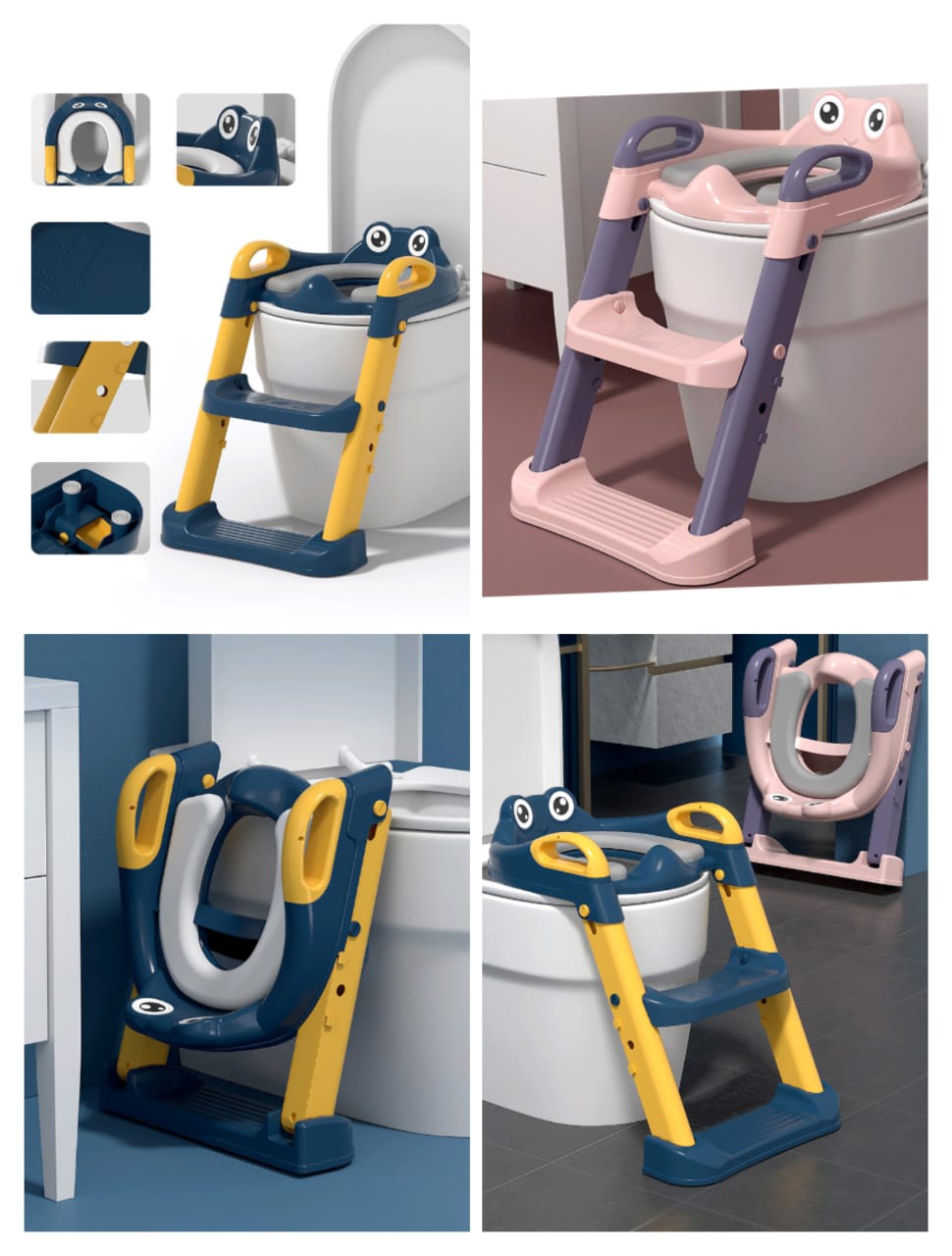 Kids Training Toilet ladder seat with PVC cushion /Soft pad | - Elegant Households KE