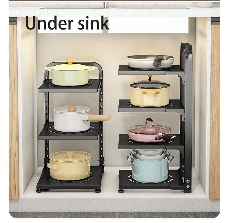 Kitchen Rack Price in Kenya – Adjustable 4 Tier Kitchen Storage Rack with Shelves