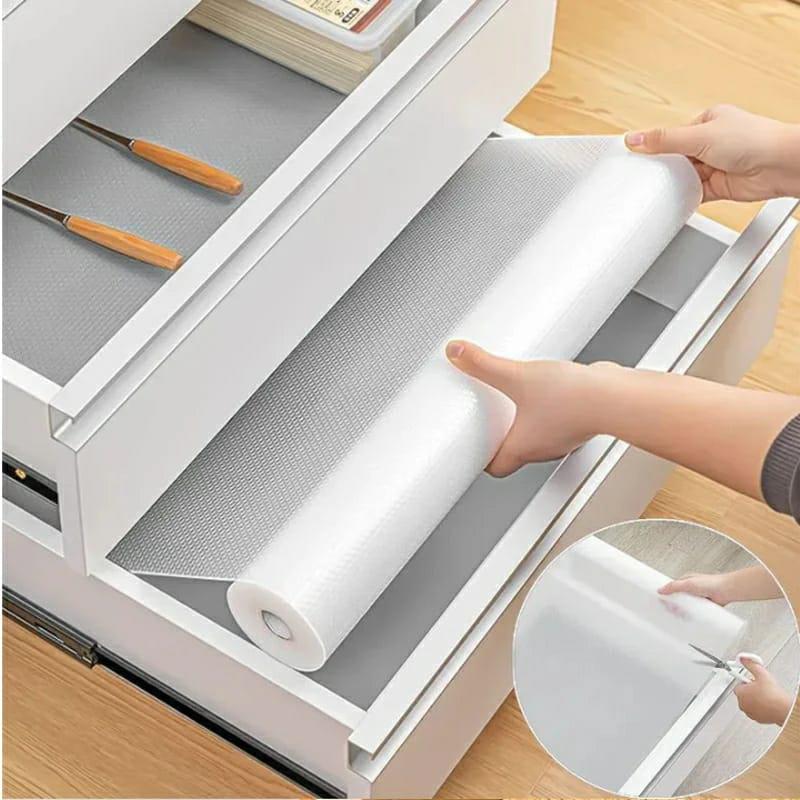 Kitchen clear drawer liners oil proof moisture cupboard shelf liner mat | - Elegant Households KE