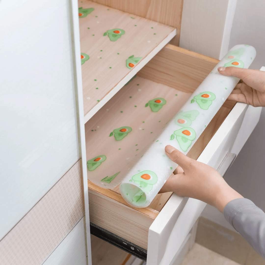 Kitchen drawer liners oil proof moisture cupboard shelf liner mat | - Elegant Households KE