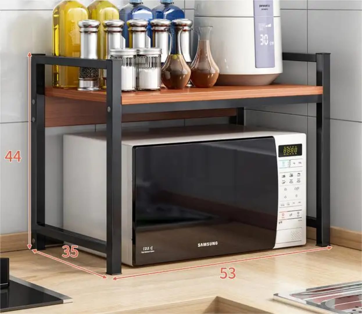 Kitchen layered shelves countertop cabinets | - Elegant Households KE