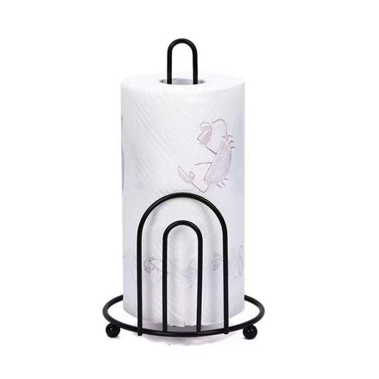 Kitchen Roll Paper Towel Holder – Stable Metal Countertop Stand | - Elegant Households KE