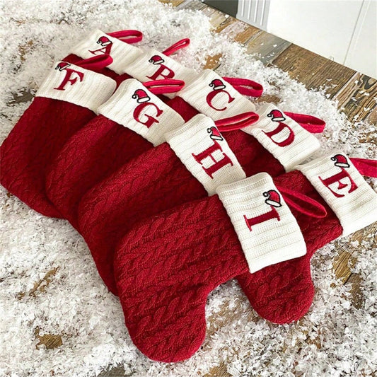 Knit Monogram Christmas Socks. | - Elegant Households KE