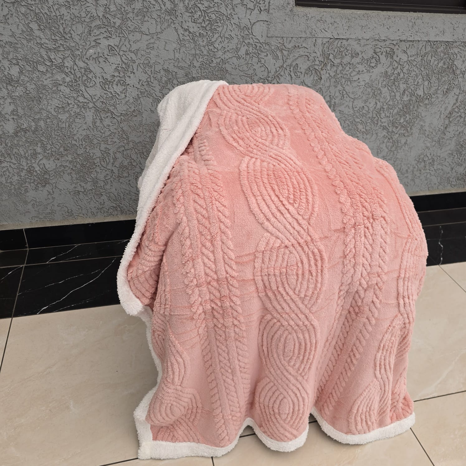 Lambswool Double Sided Throw Blanket | - Elegant Households KE