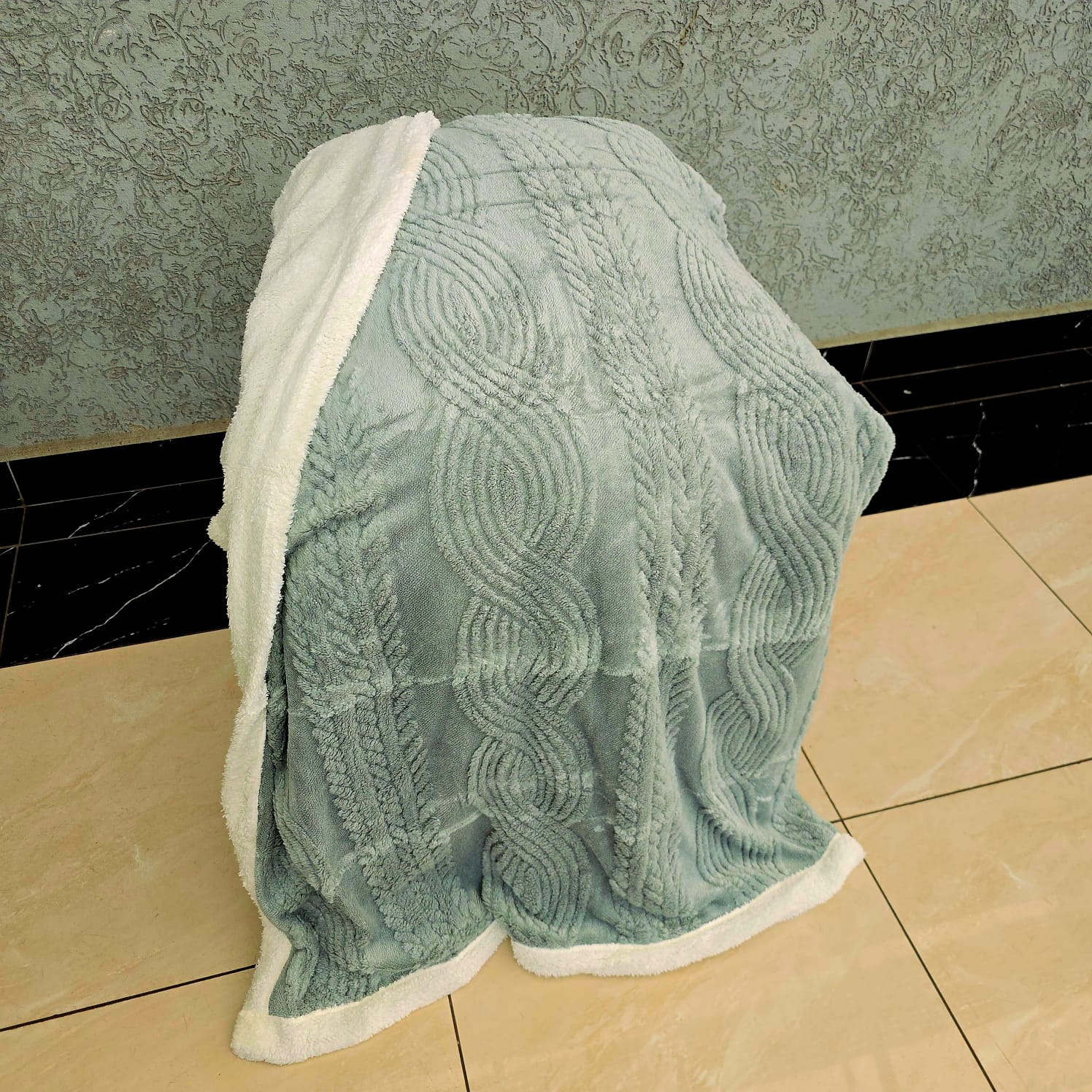 Lambswool Double Sided Throw Blanket | - Elegant Households KE