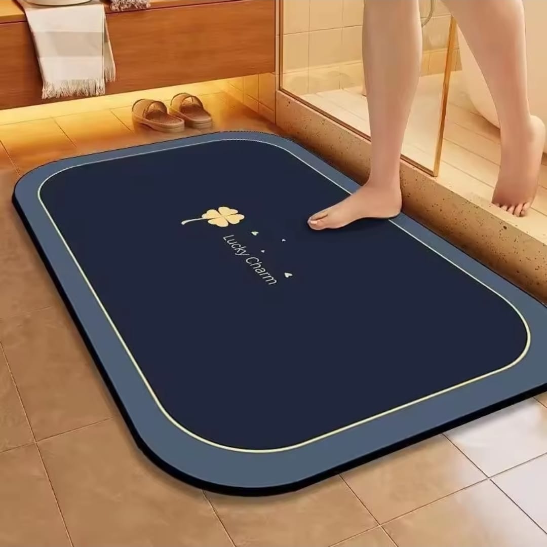 Large Absorbent Bathroom Mat with Anti - Slip Backing | - Elegant Households KE