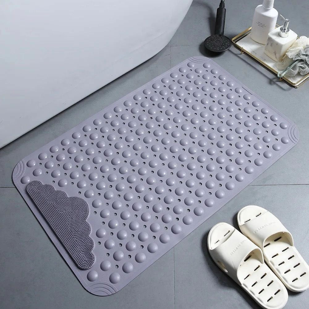 Large Bathroom Anti Slip Mat with Lazy Scrubber | - Elegant Households KE