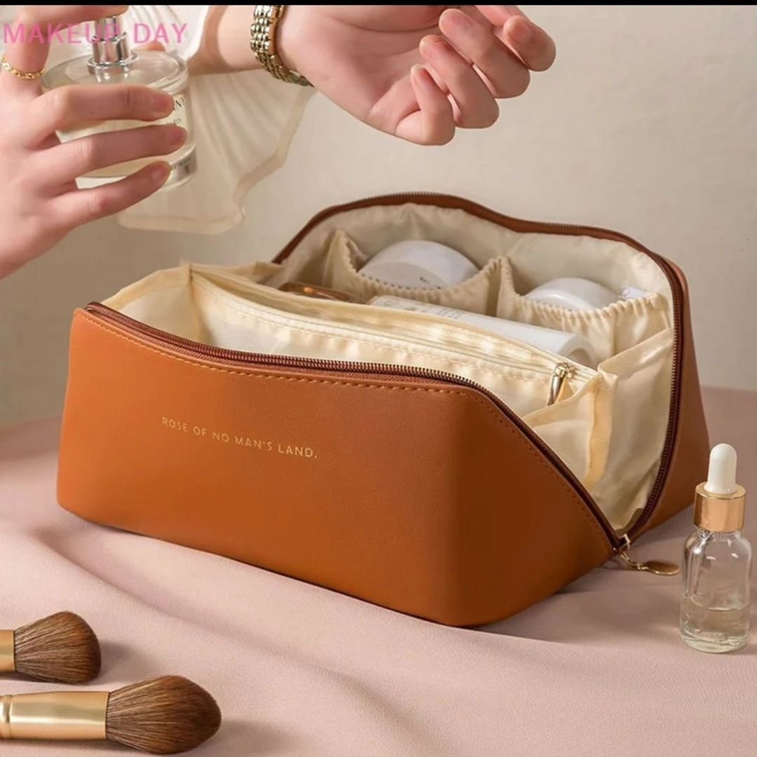 Large capacity Cosmetic Bag Makeup Organizer | - Elegant Households KE