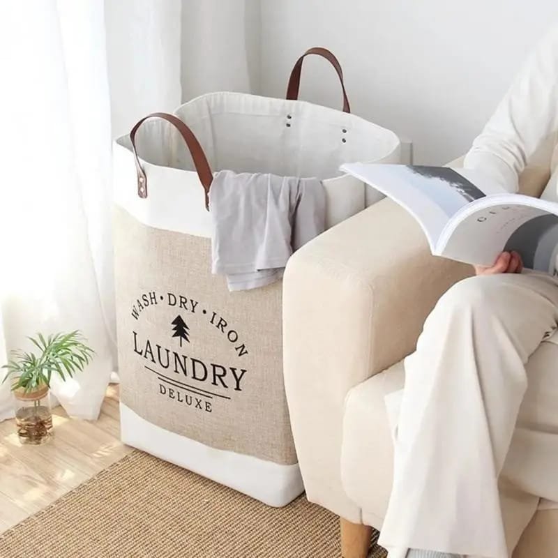 Large capacity Foldable Laundry Deluxe Basket | - Elegant Households KE