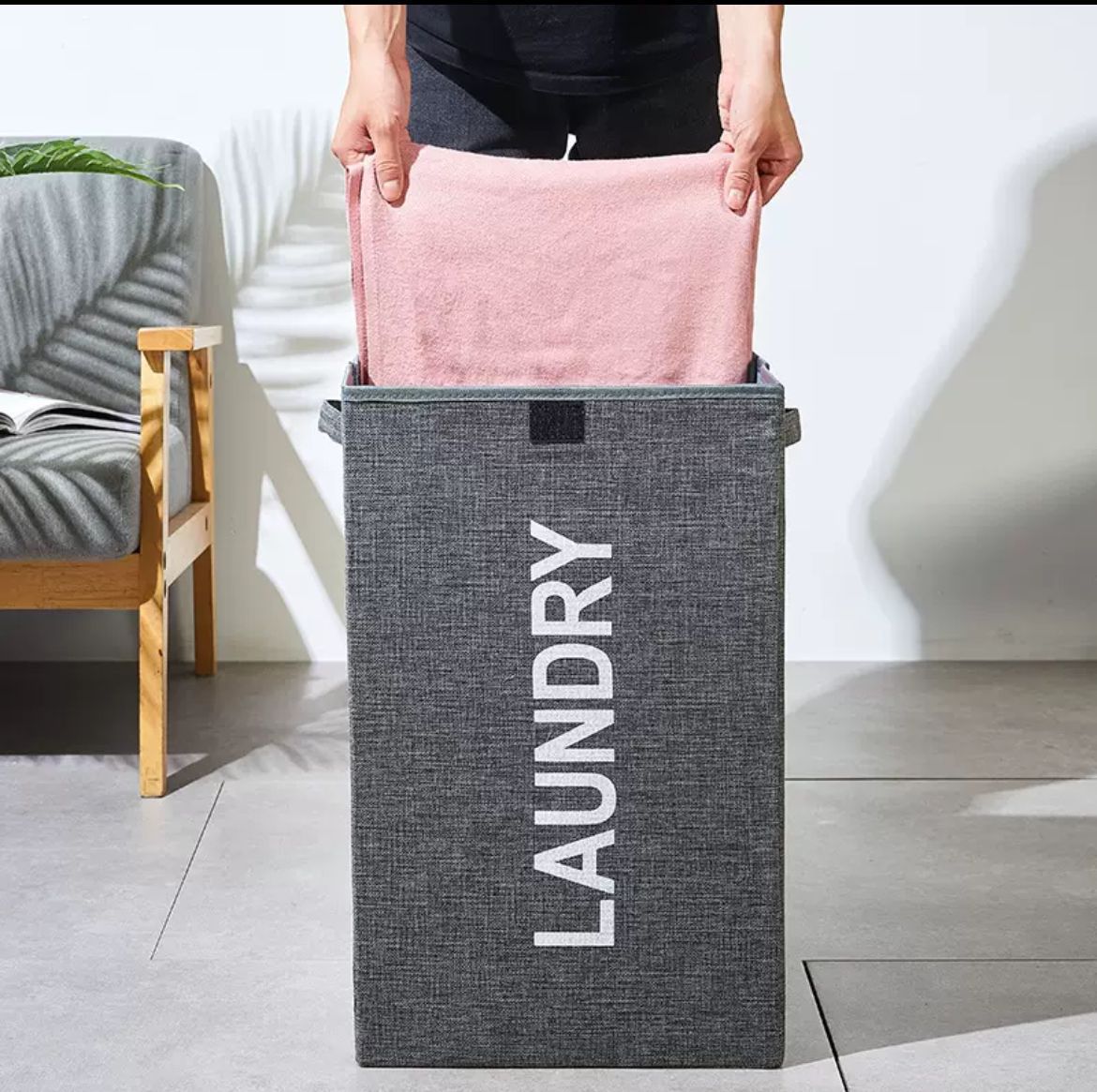 Large Capacity Foldable Laundry Hamper with Handles  | - Elegant Households KE