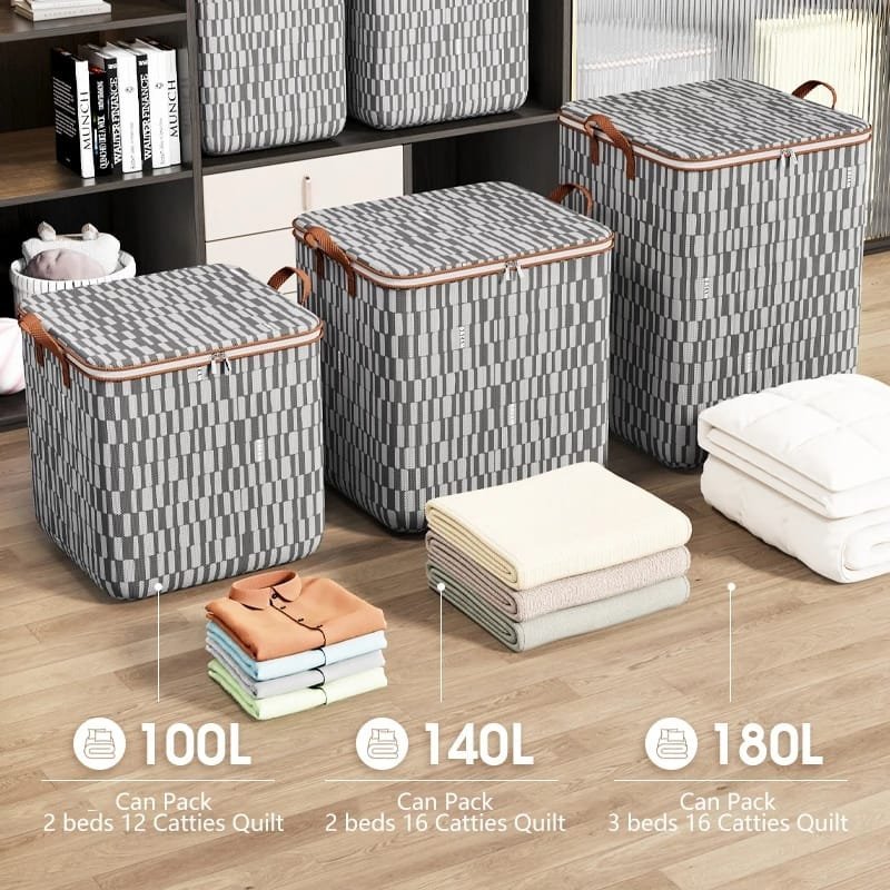 Large Capacity Quilt Duvet/Closet Organizer/Luggage Storage Bags | - Elegant Households KE