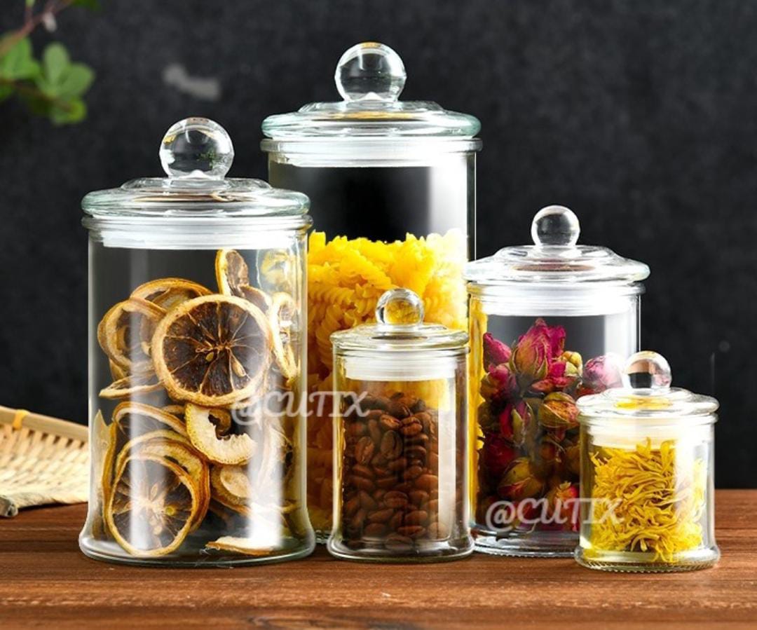 glass jar - 5000ml Cylindrical Glass Jar with Airtight Lid