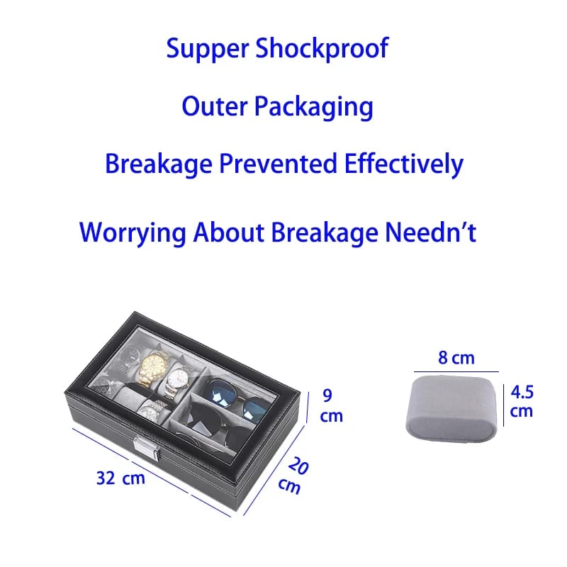 Leather Watch Sunglass Organizer | - Elegant Households KE