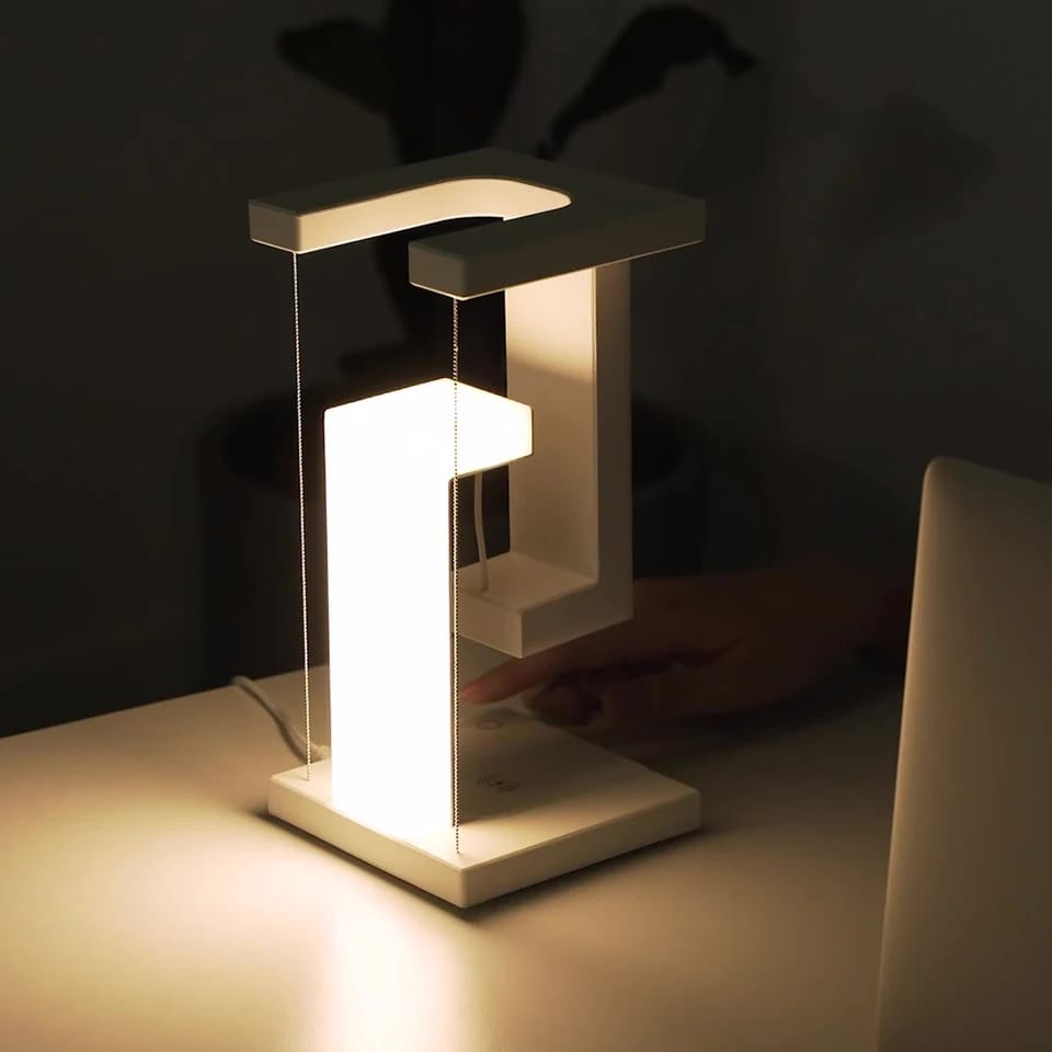 LED Antigravity Night Light with a wireless Charger | - Elegant Households KE