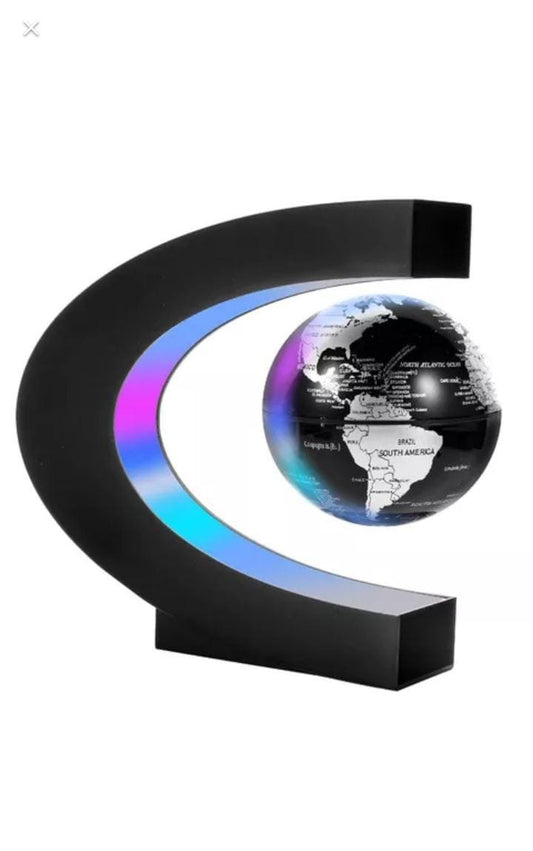 LED Globe Magnetic Levitation Floating Globe Light, World Map Rotating Night Kids Lamp | - Elegant Households KE