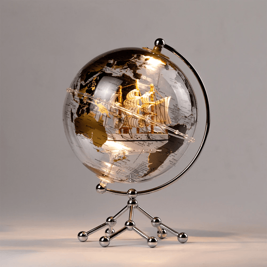 LED World Globe Map with Metal Stand – Unique Illuminated Décor | - Elegant Households KE