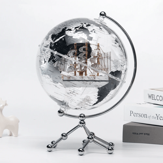 LED World Globe Map with Metal Stand – Unique Illuminated Décor | - Elegant Households KE