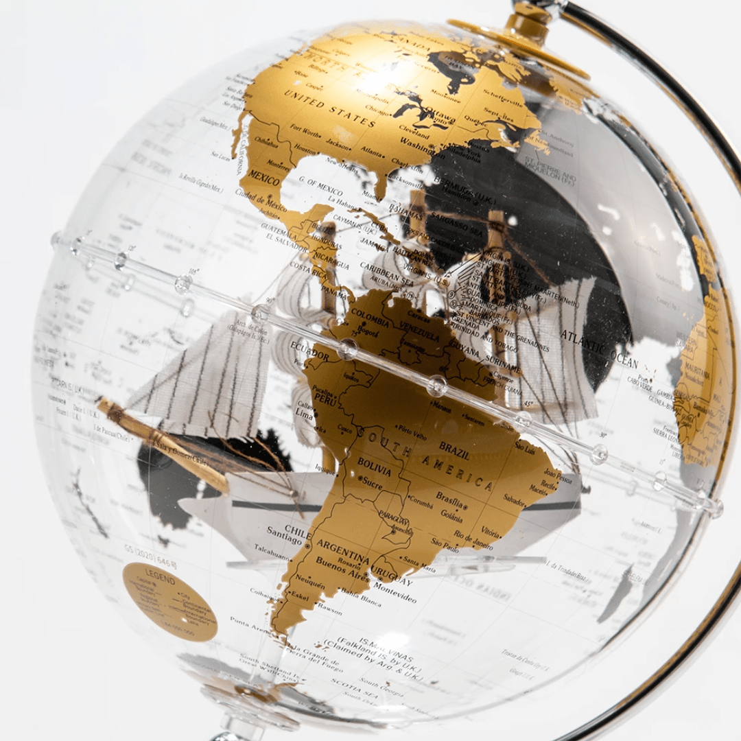 LED World Globe Map with Metal Stand – Unique Illuminated Décor | - Elegant Households KE
