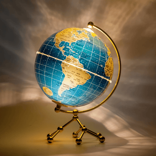 LED World Map Globe – Illuminated Desktop Globe for Home, Office & Gift Décor | - Elegant Households KE