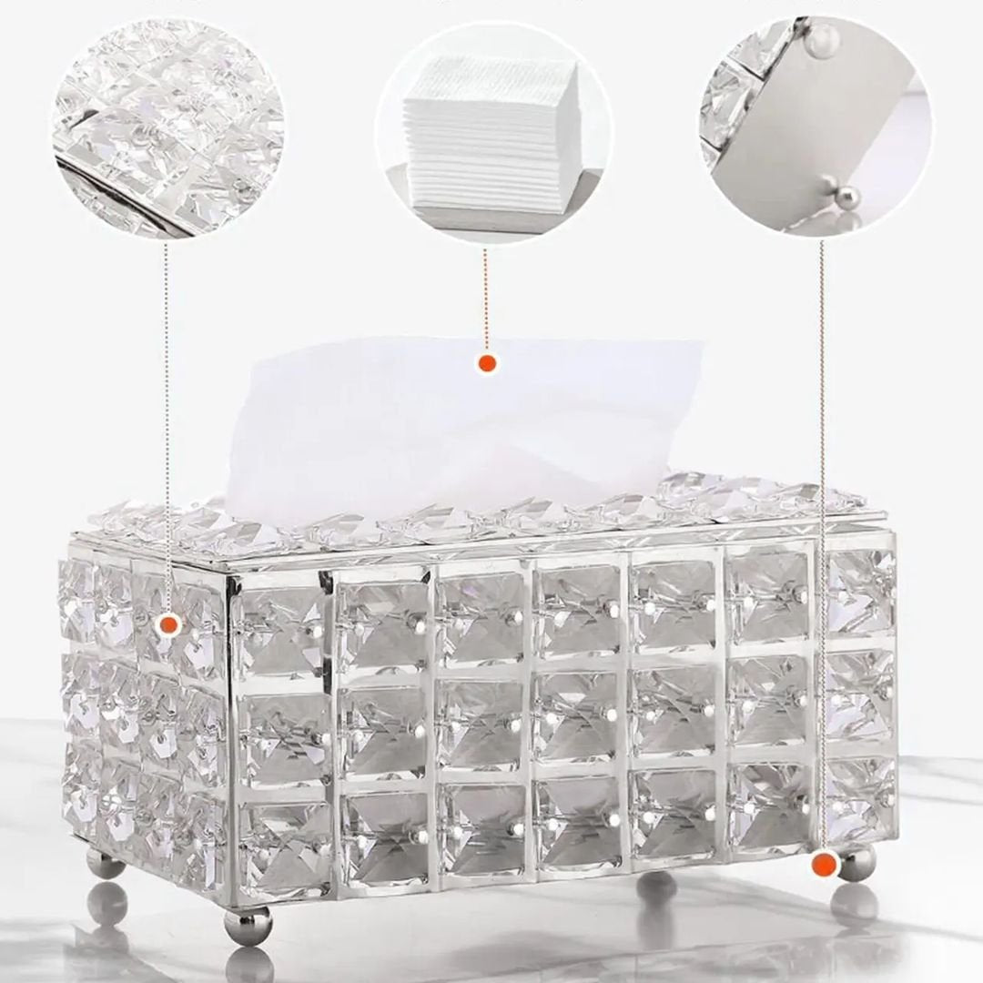 Luxurious Crystal Serviette Box | - Elegant Households KE