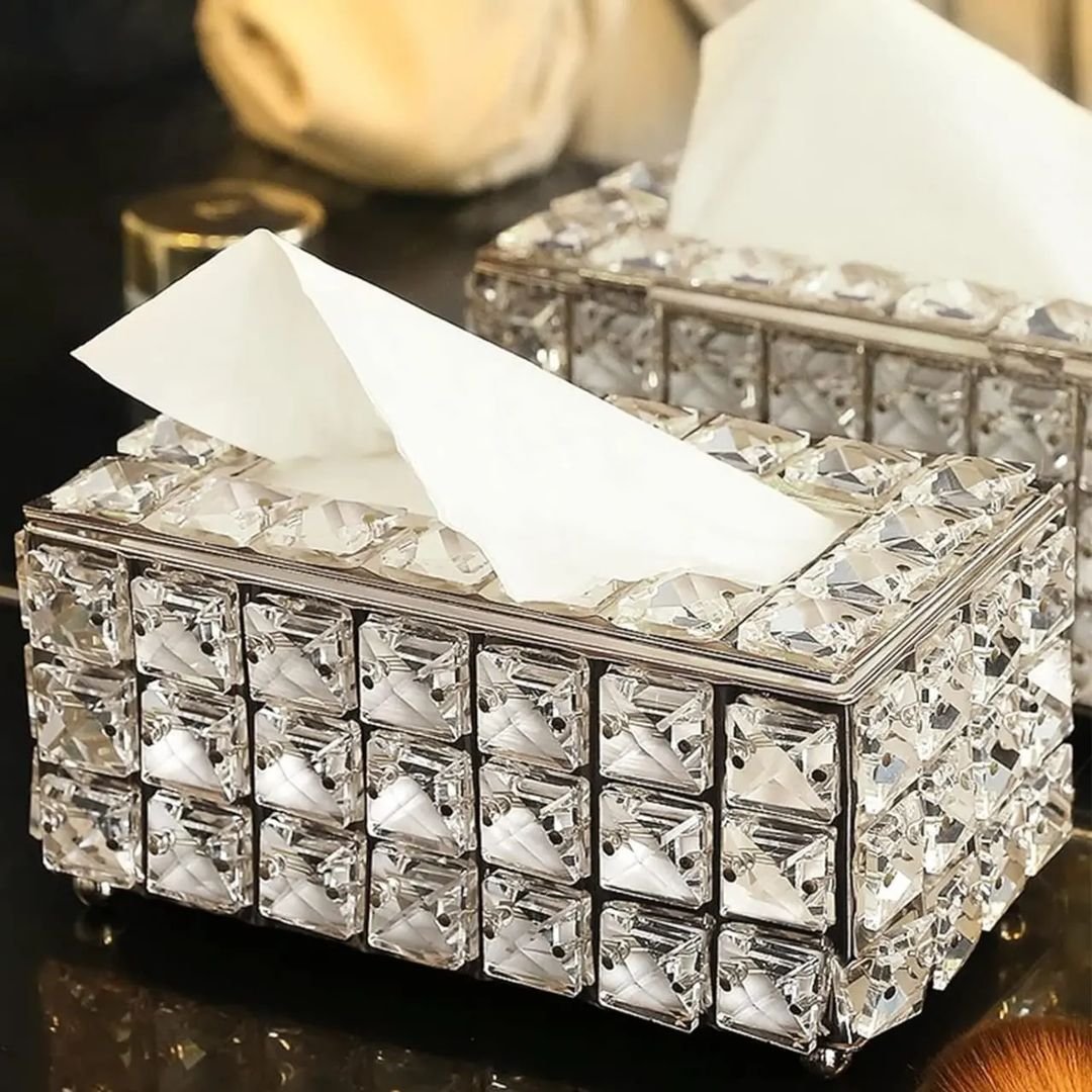 Luxurious Crystal Serviette Box | - Elegant Households KE