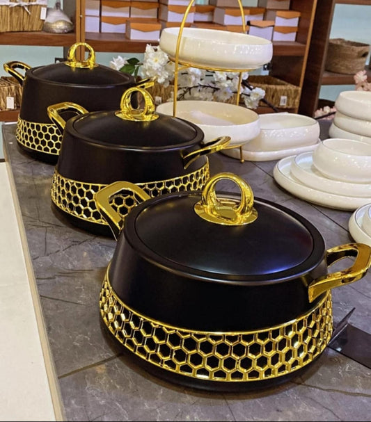 Luxurious Insulated Hotpots – Premium 3pcs Stainless Steel Set | - Elegant Households KE