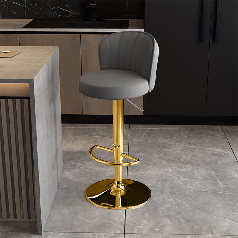 Luxury Bar Stools with Gold Metal Base – Modern Nordic Design