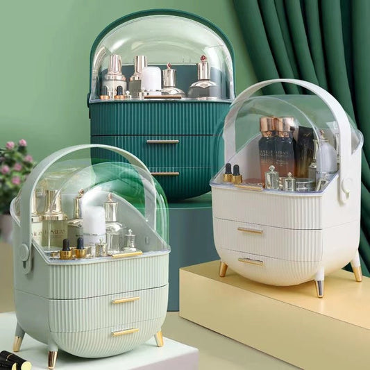 Luxury big capacity cosmetic storage box | - Elegant Households KE
