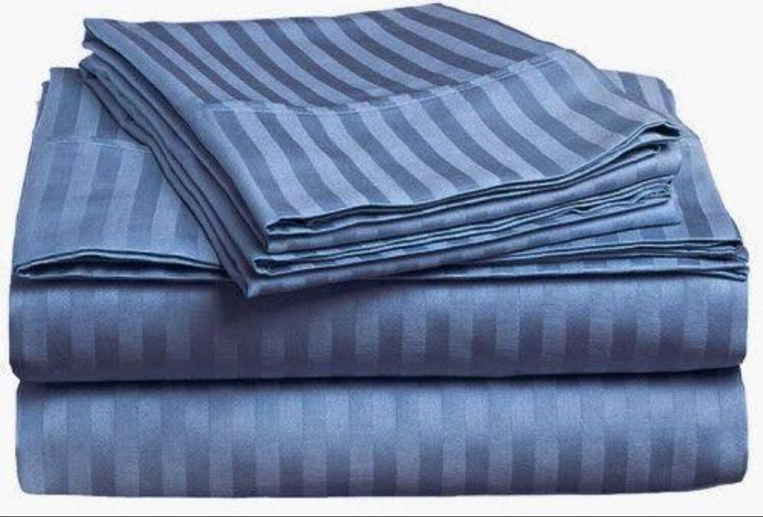 Luxury Cotton Stripped Bedsheets | - Elegant Households KE