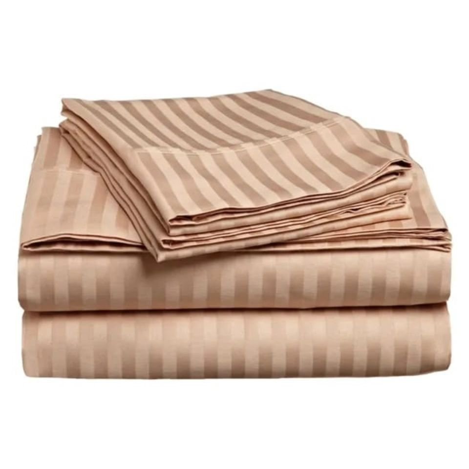 Luxury Cotton Stripped Bedsheets | - Elegant Households KE