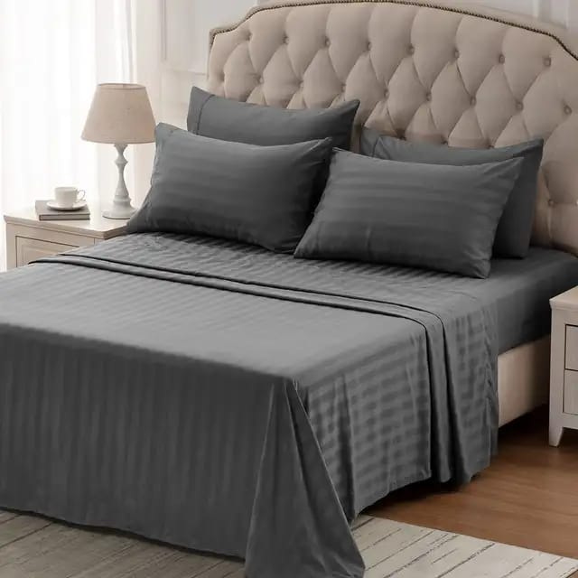 Luxury Cotton Stripped Bedsheets | - Elegant Households KE