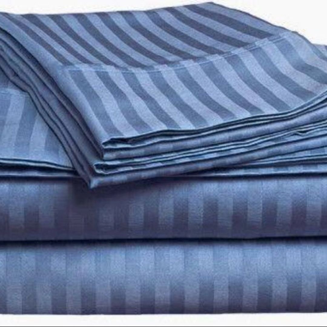 Luxury Cotton Stripped Bedsheets | - Elegant Households KE