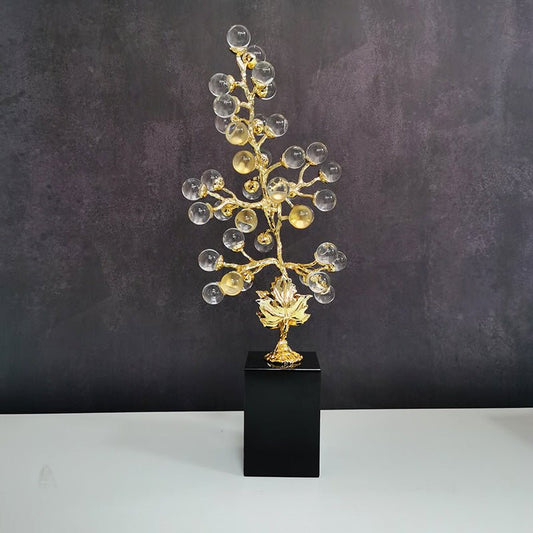 Luxury Gold Crystal Tree Figurine – Elegant Home Decor Sculpture | - Elegant Households KE