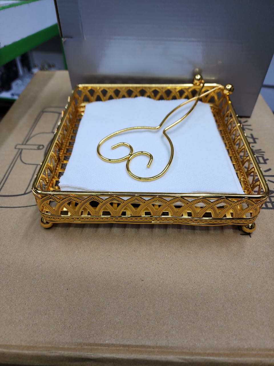 Luxury Gold Napkin holder/Serviette holder | - Elegant Households KE