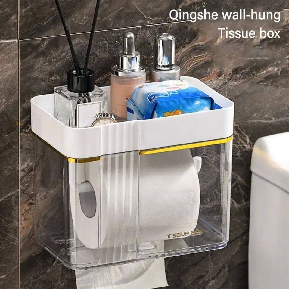 Luxury Gold Plated Wall Mounted Tissue Box | - Elegant Households KE